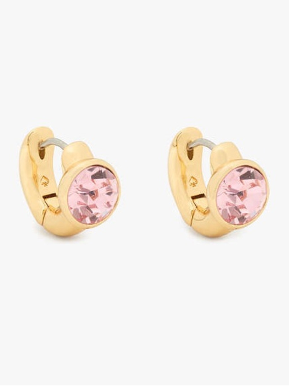 NWT $58 kate spade Keep Sparkling Round Huggies - Pink/Gold